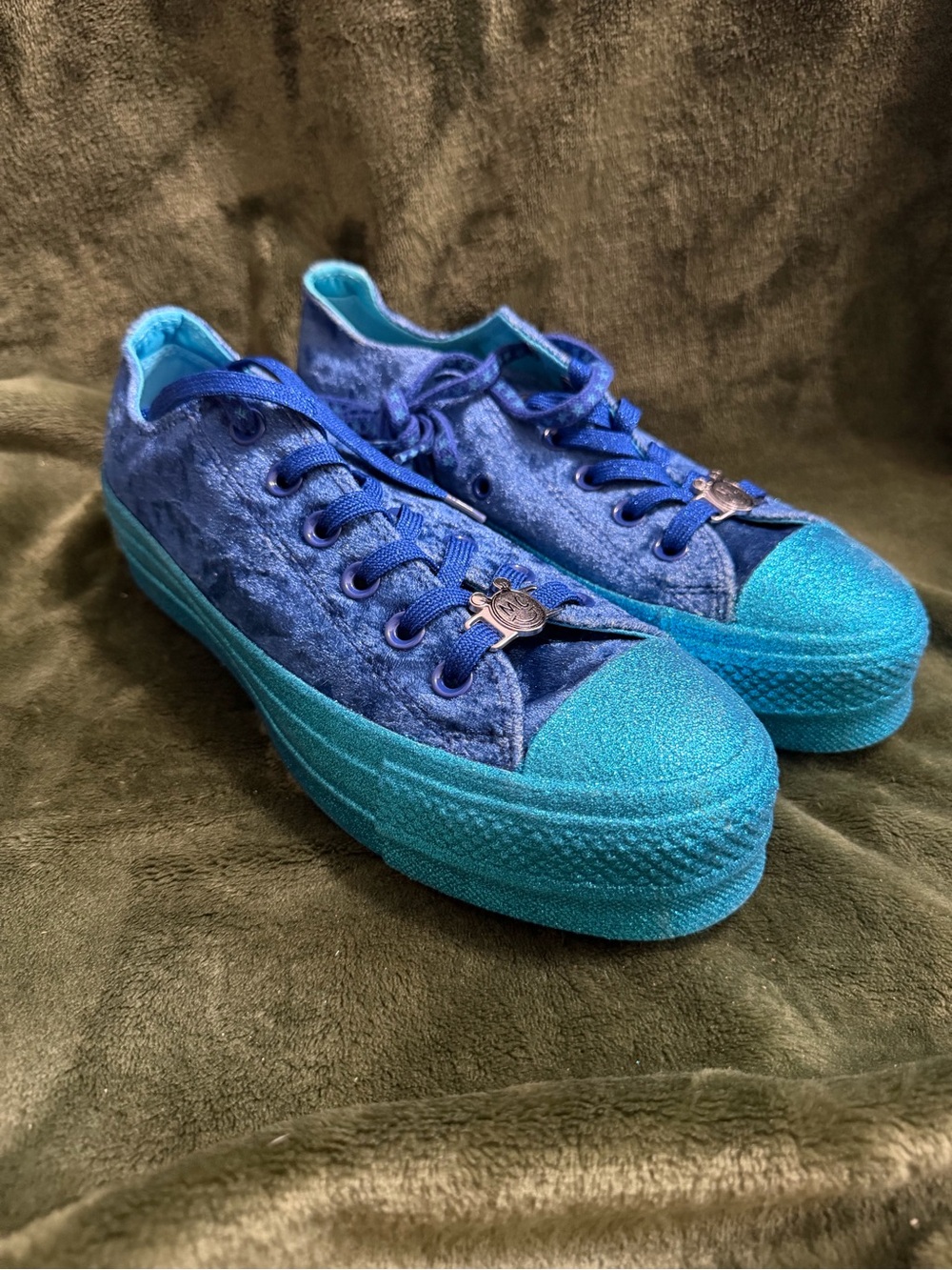 Miley Cyrus Velvet Low-Top Platform Converse